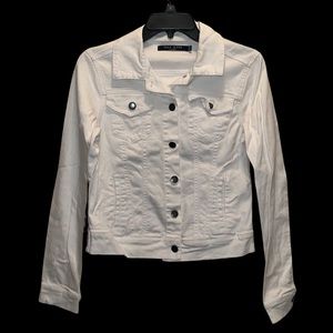 Jean Jacket White Denim Size Misses XS by Max Jeans